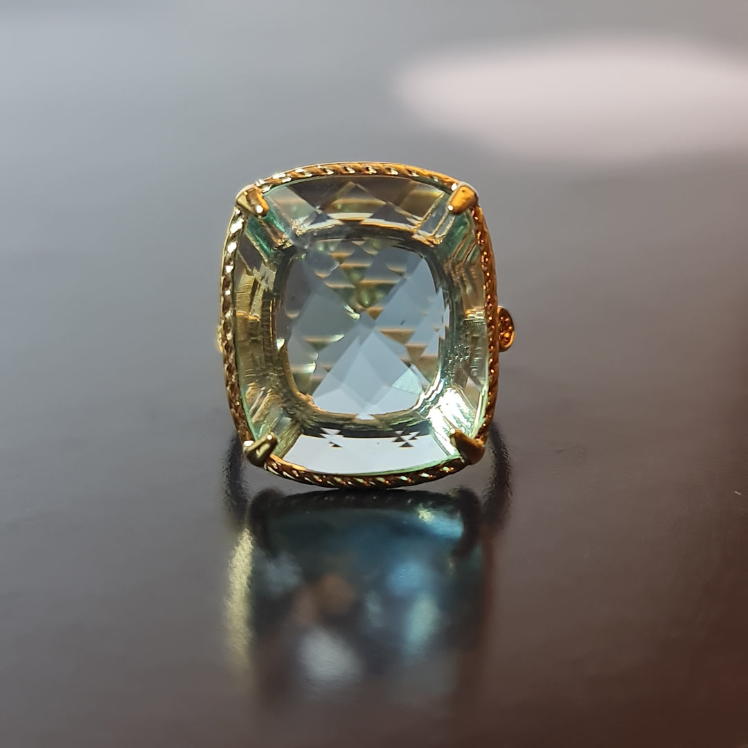 Anillo Magdalena Aguamarina Oro