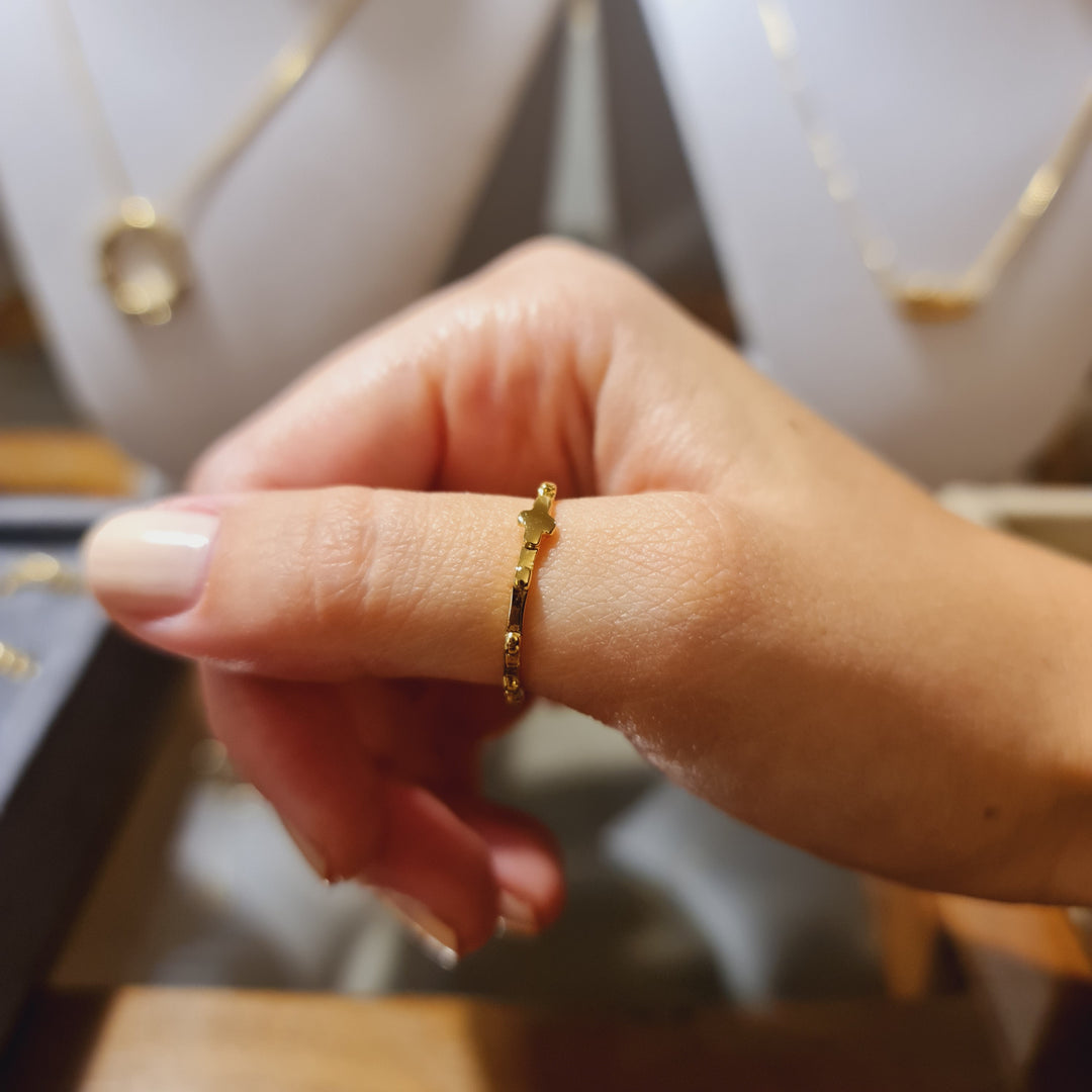 Anillo Denario Liso Oro