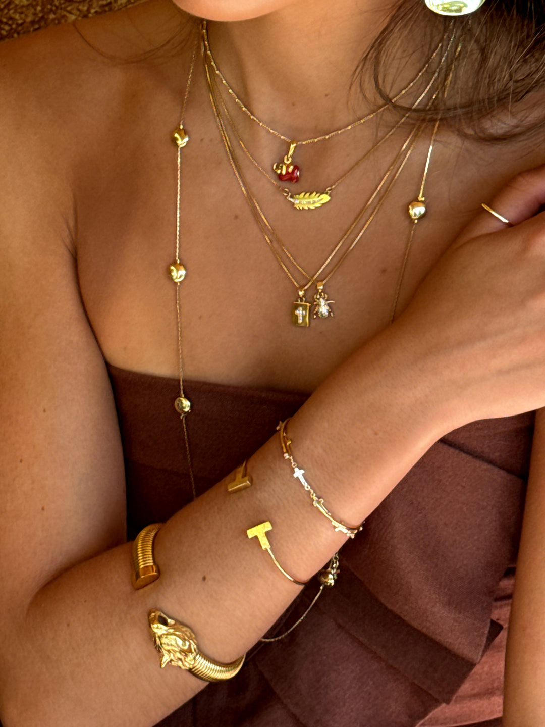 Collar Largo Ignacia Oro