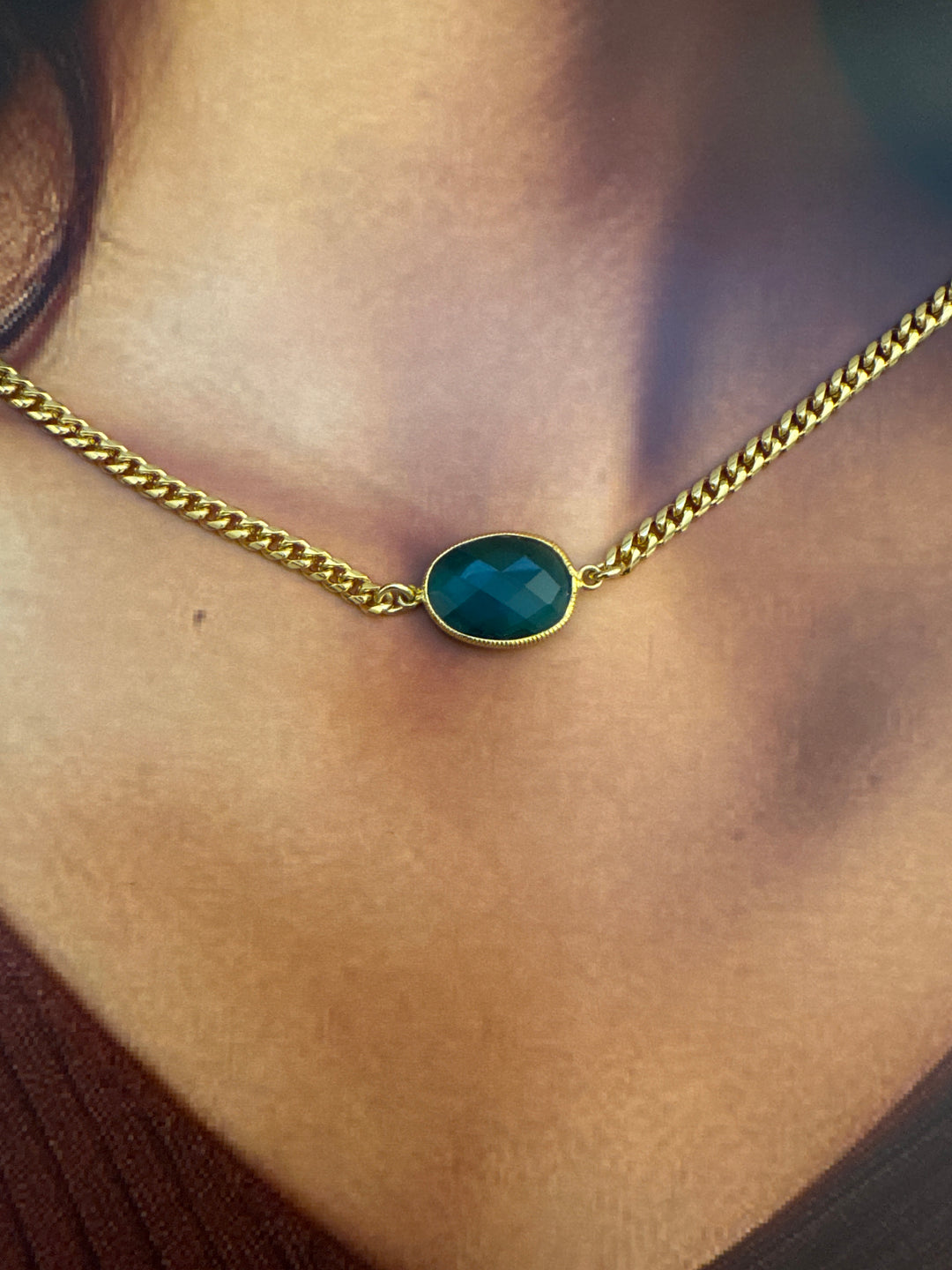 Collar Claudia Blue Oro