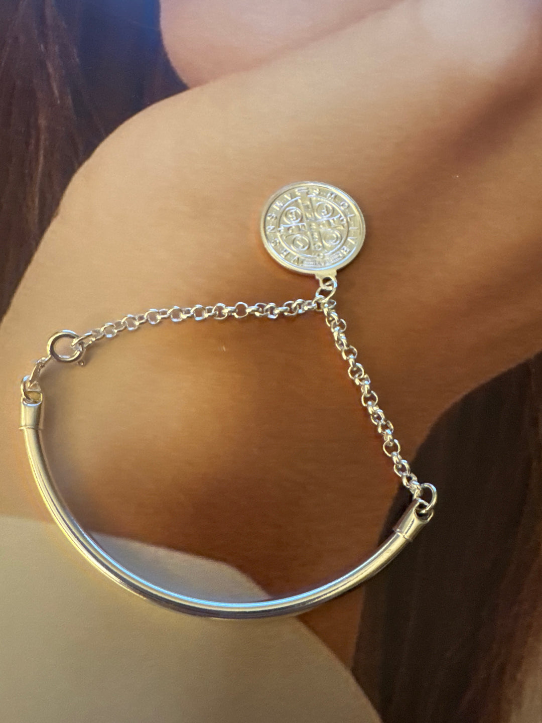 Pulsera Semi-Rígida San Benito Plata