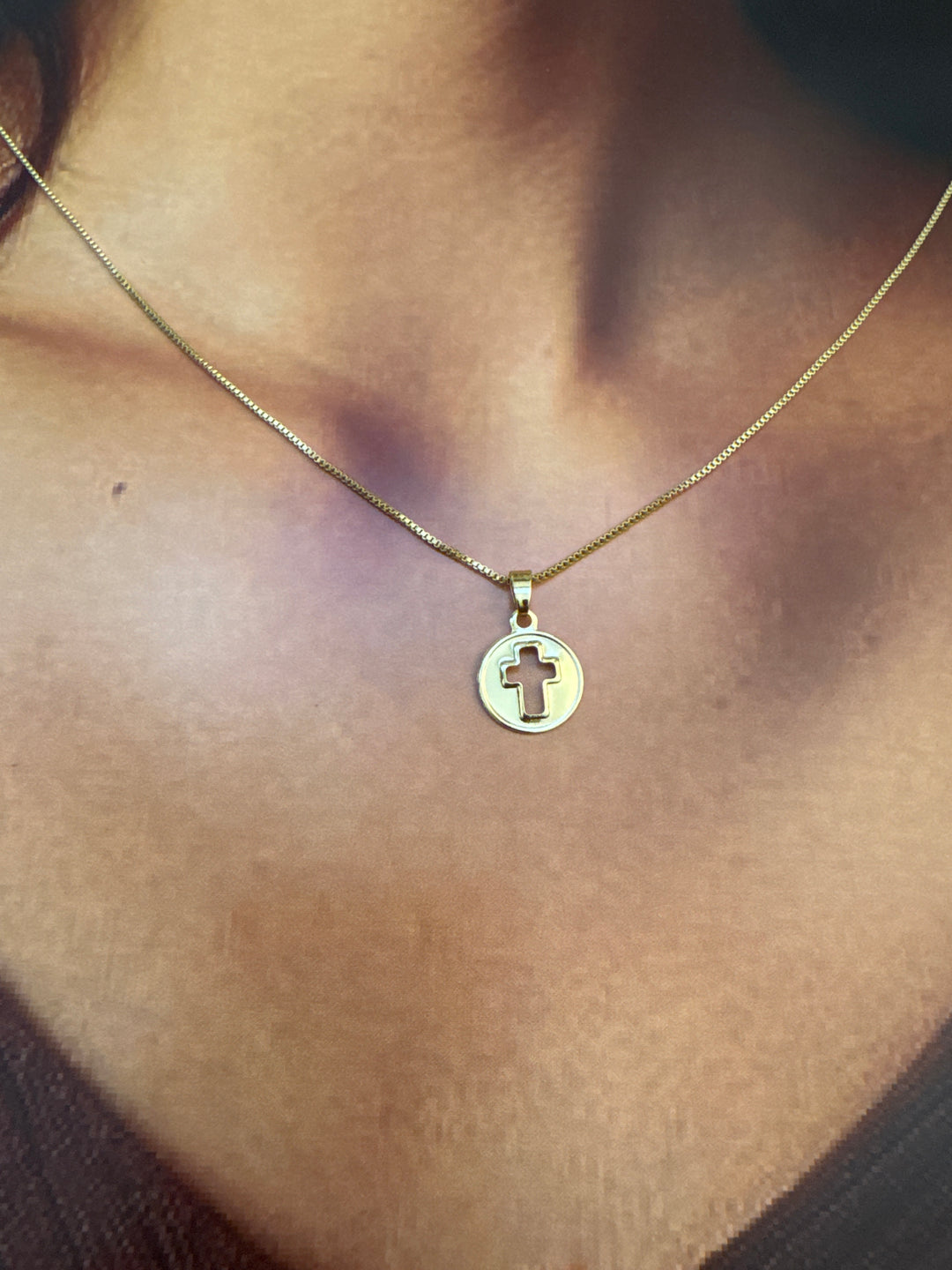 Collar Jacinta Cruz Calada Oro