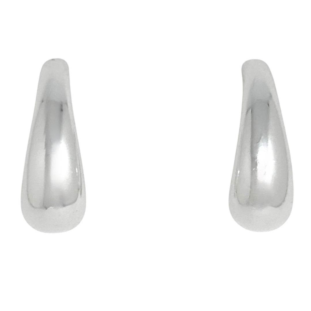 Aros Gotas Curvas Plata