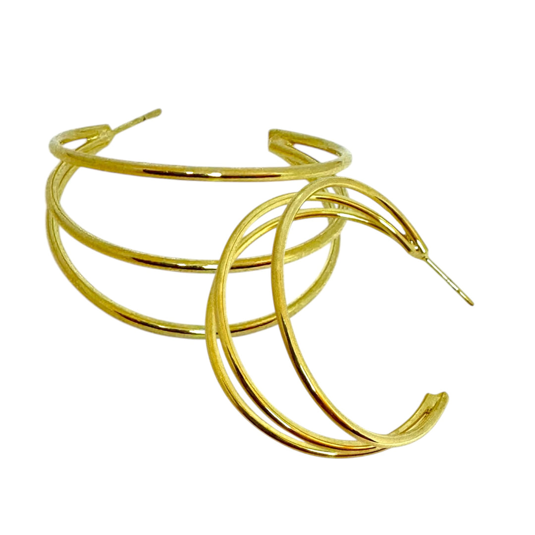 Argollas Triple Macarena Oro