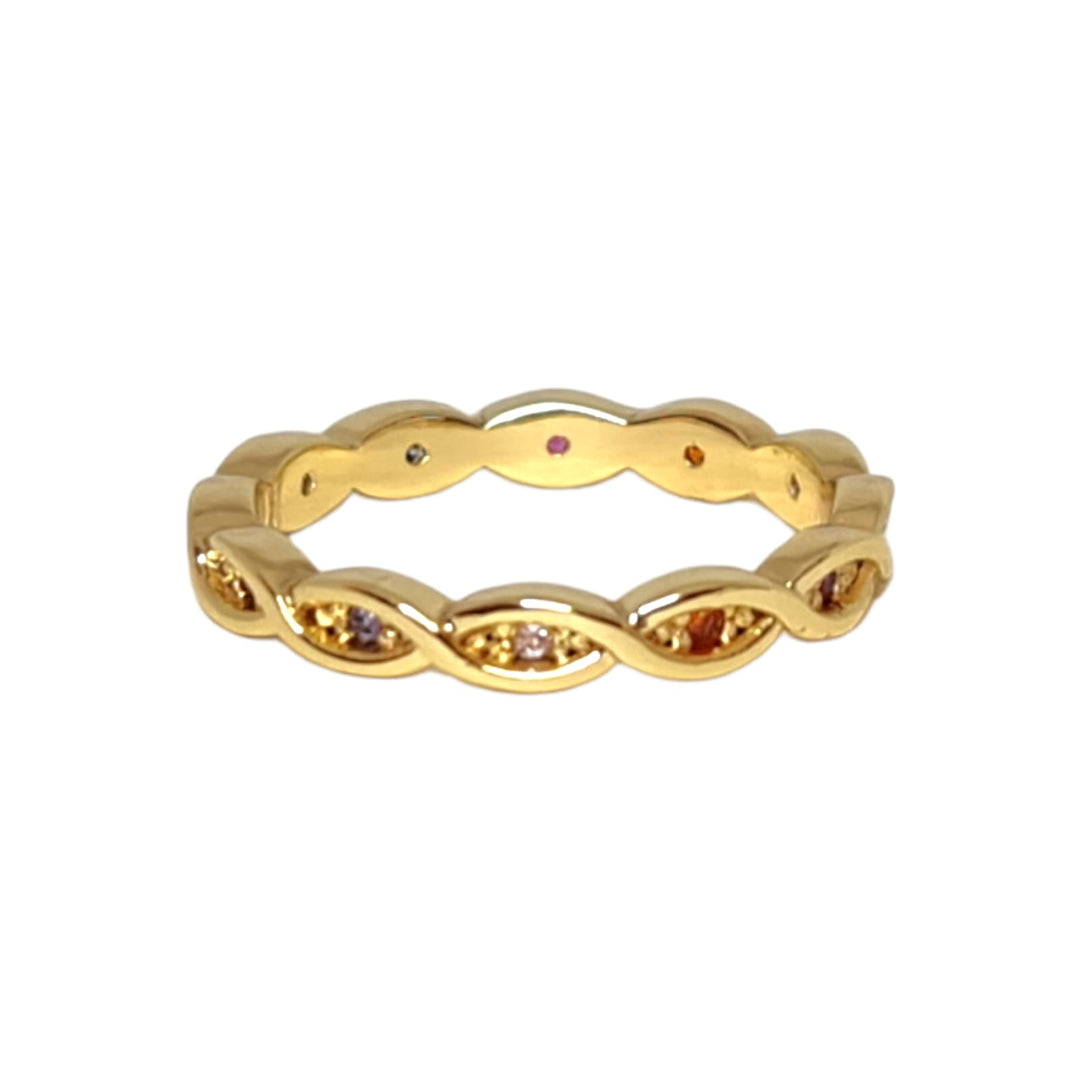 Anillo Bernardita Colores Oro