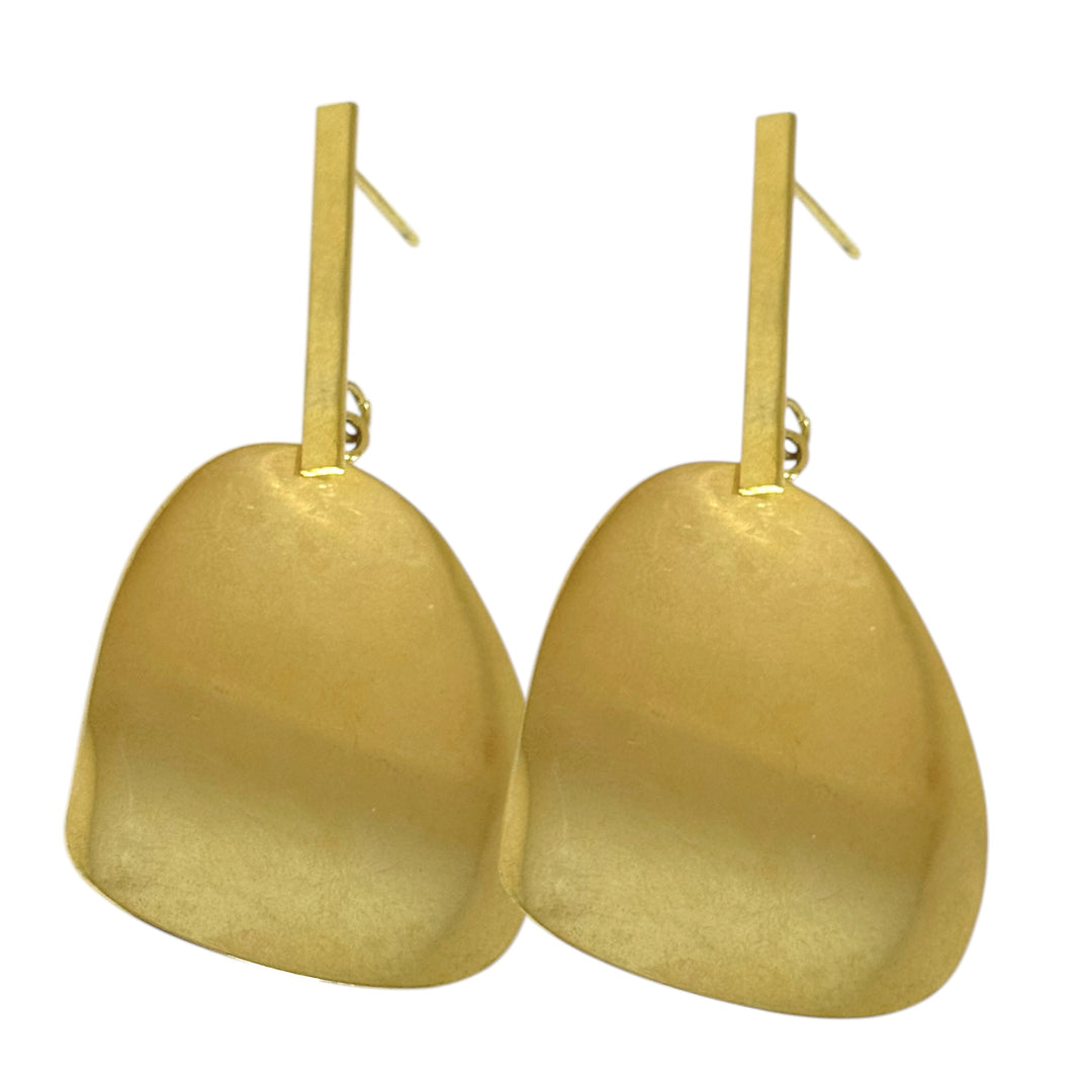 Aros Sara oro 18k - aros elegantes hipoalergénicos MJV