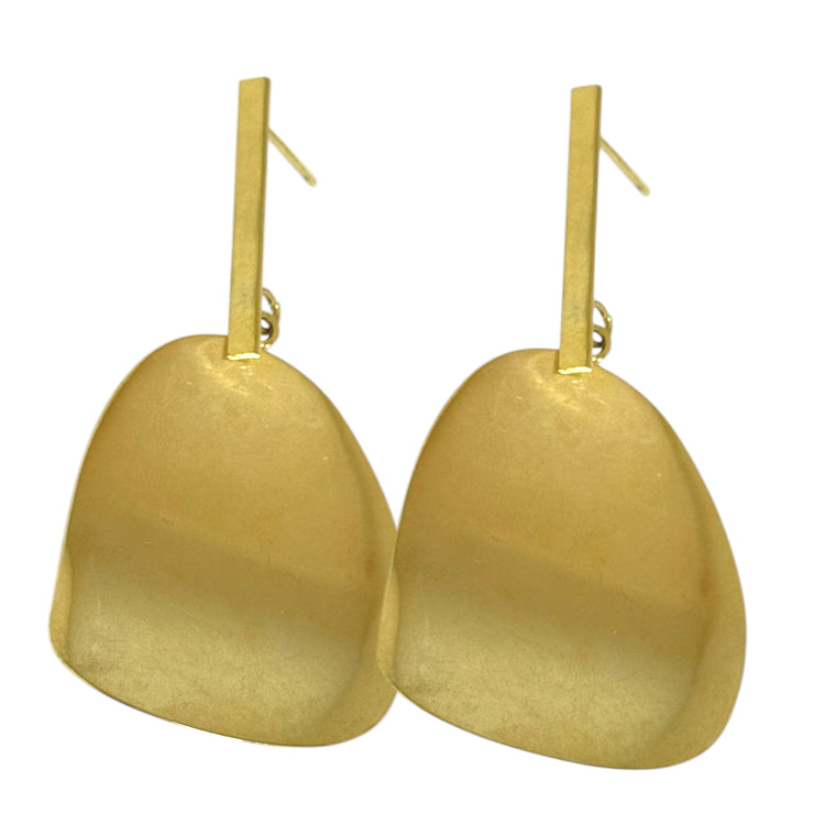 Aros Sara oro 18k - aros elegantes hipoalergénicos MJV