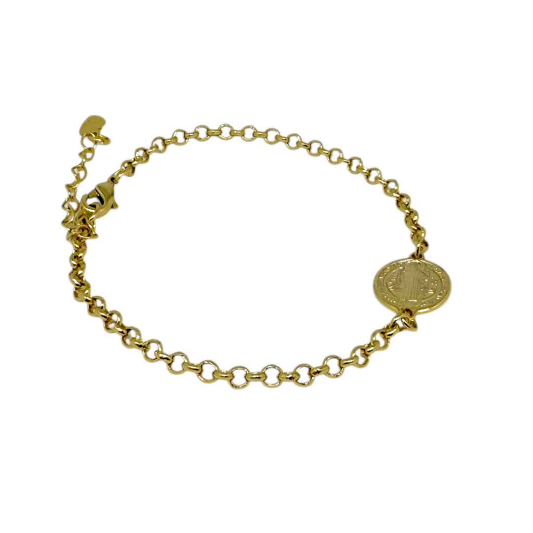 Pulsera San Benito Cadena Oro