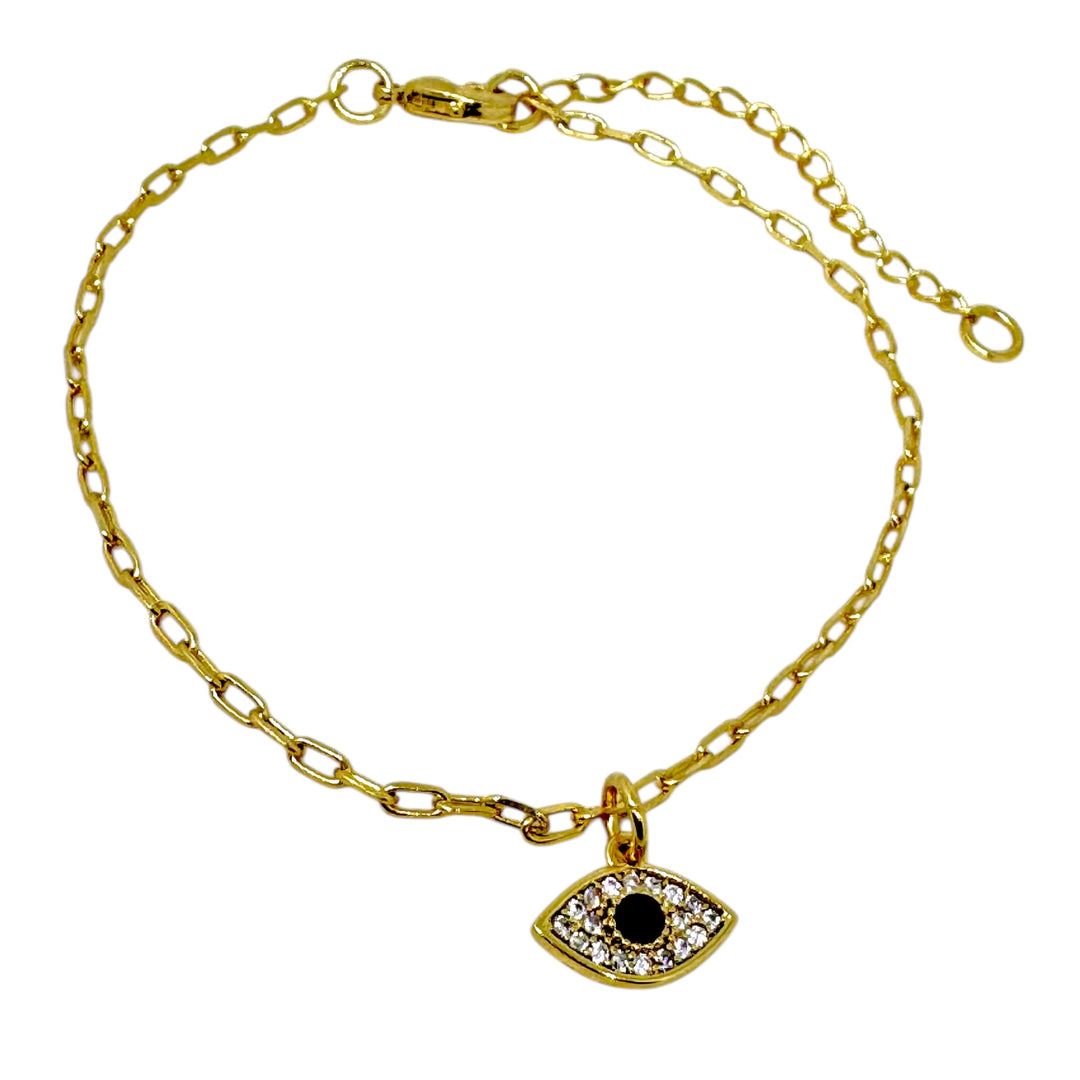 Pulsera Ojito oro 18k - pulsera dije ojito turco amuleto