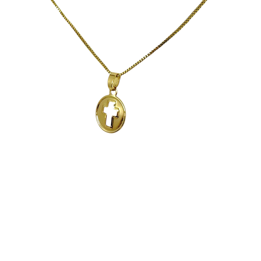 Collar Jacinta Cruz Calada Oro