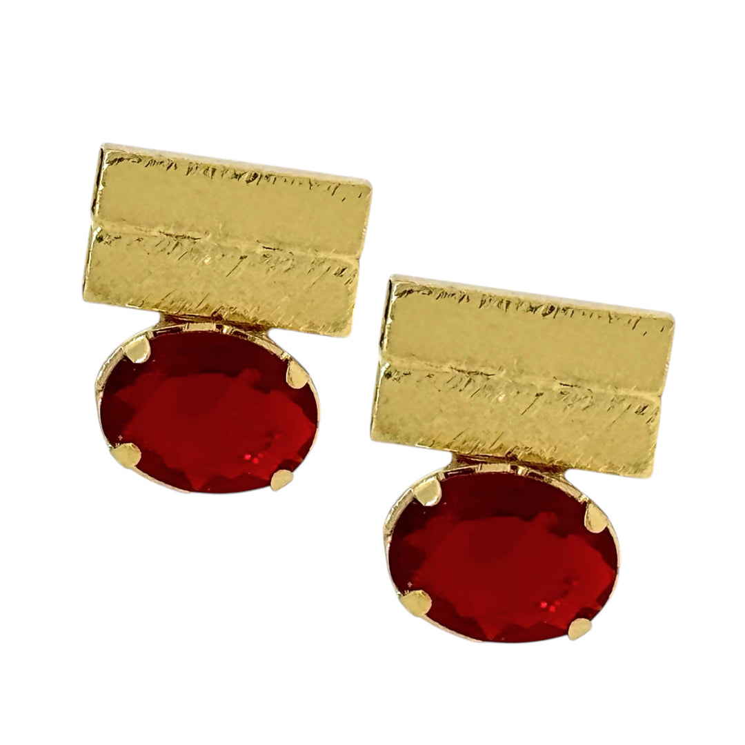 Aros Valentina Rubí Oro