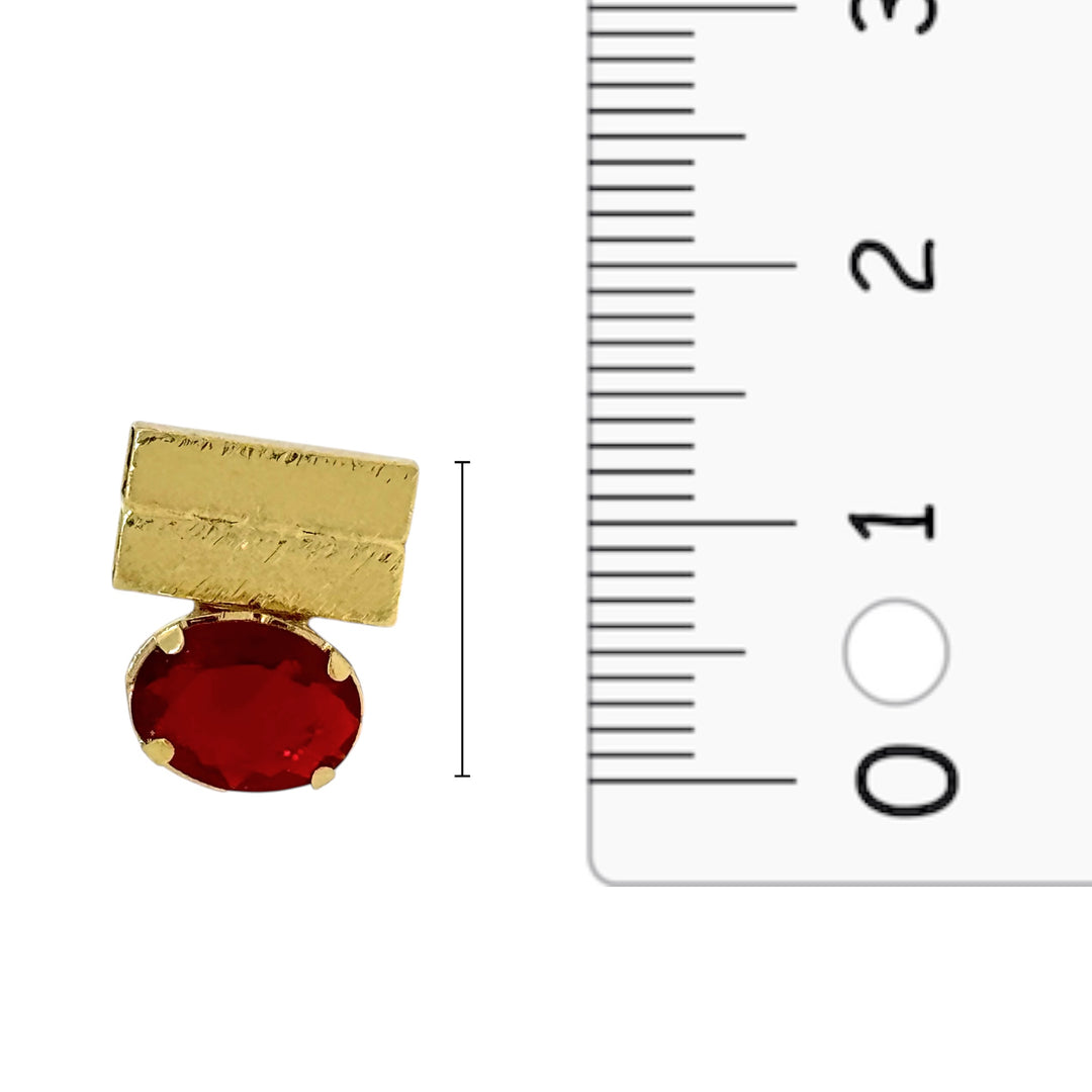 Aros Valentina Rubí Oro