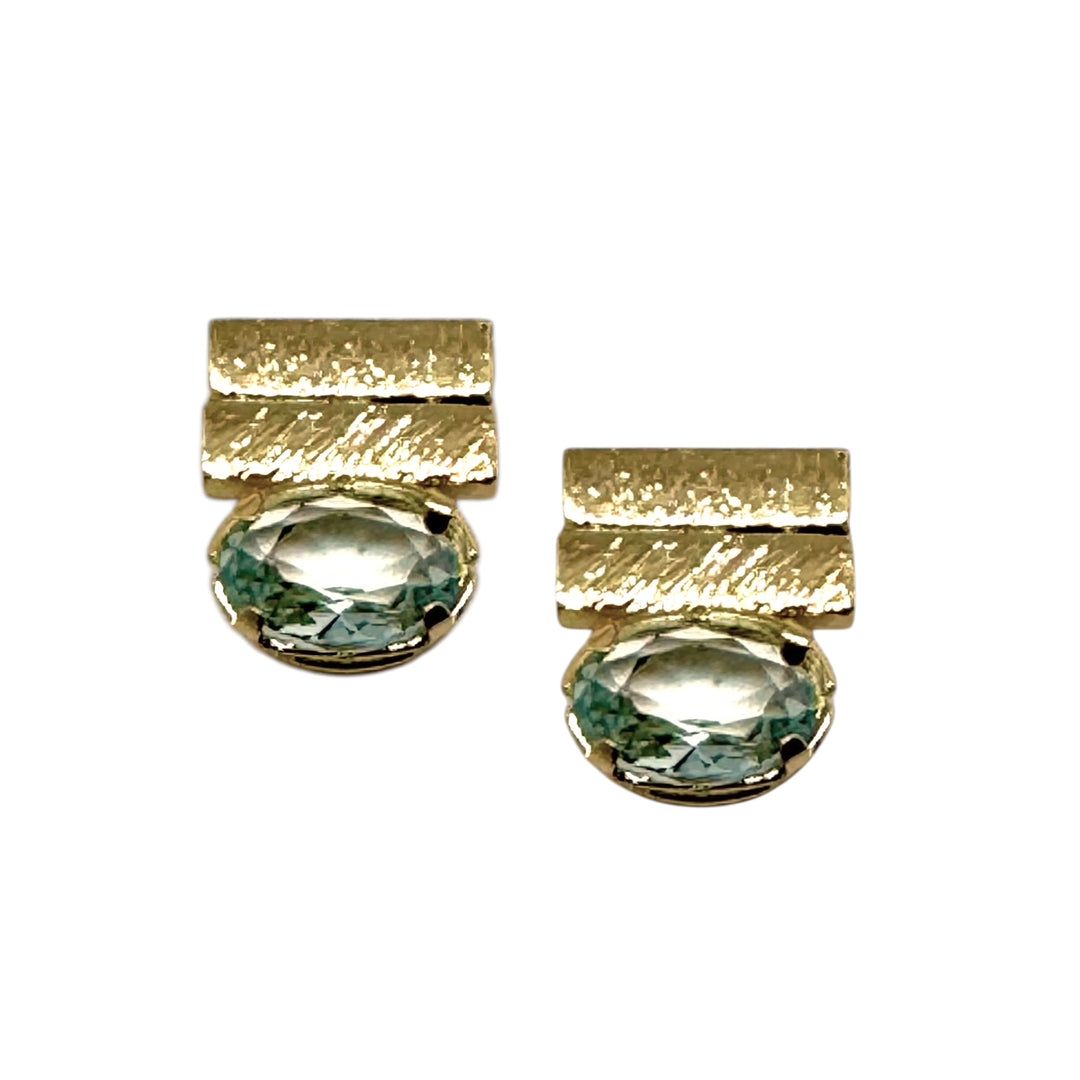 Aros Valentina Aguamarina Oro