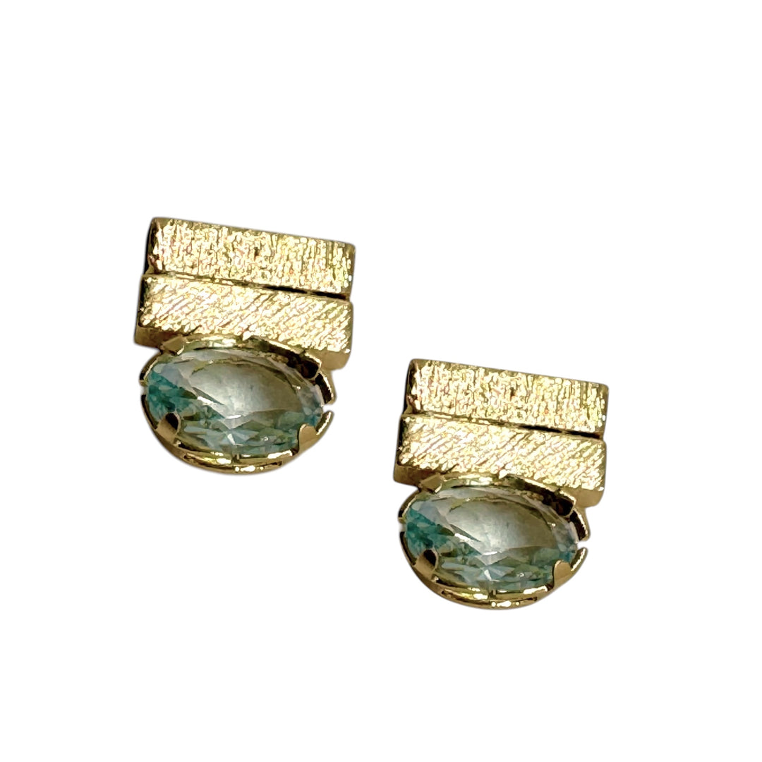 Aros Valentina Aguamarina Oro