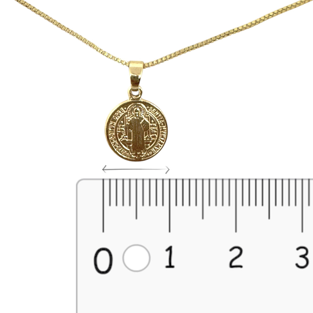 Collar San Benito 1 centímetro Oro