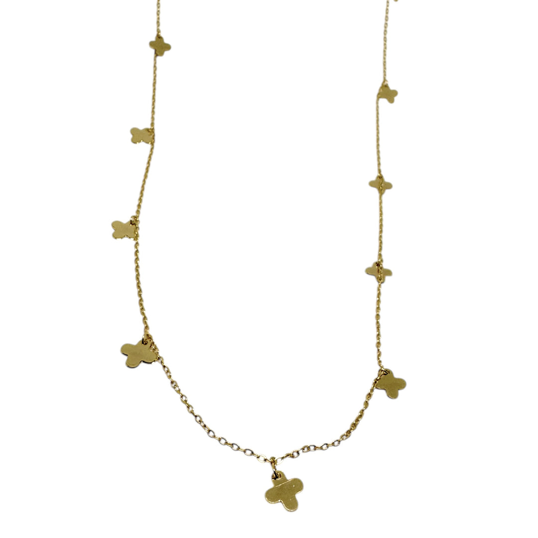 Collar Largo Tréboles Oro