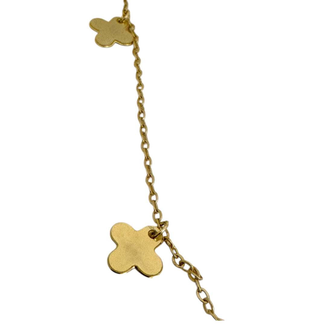 Collar Largo Tréboles Oro