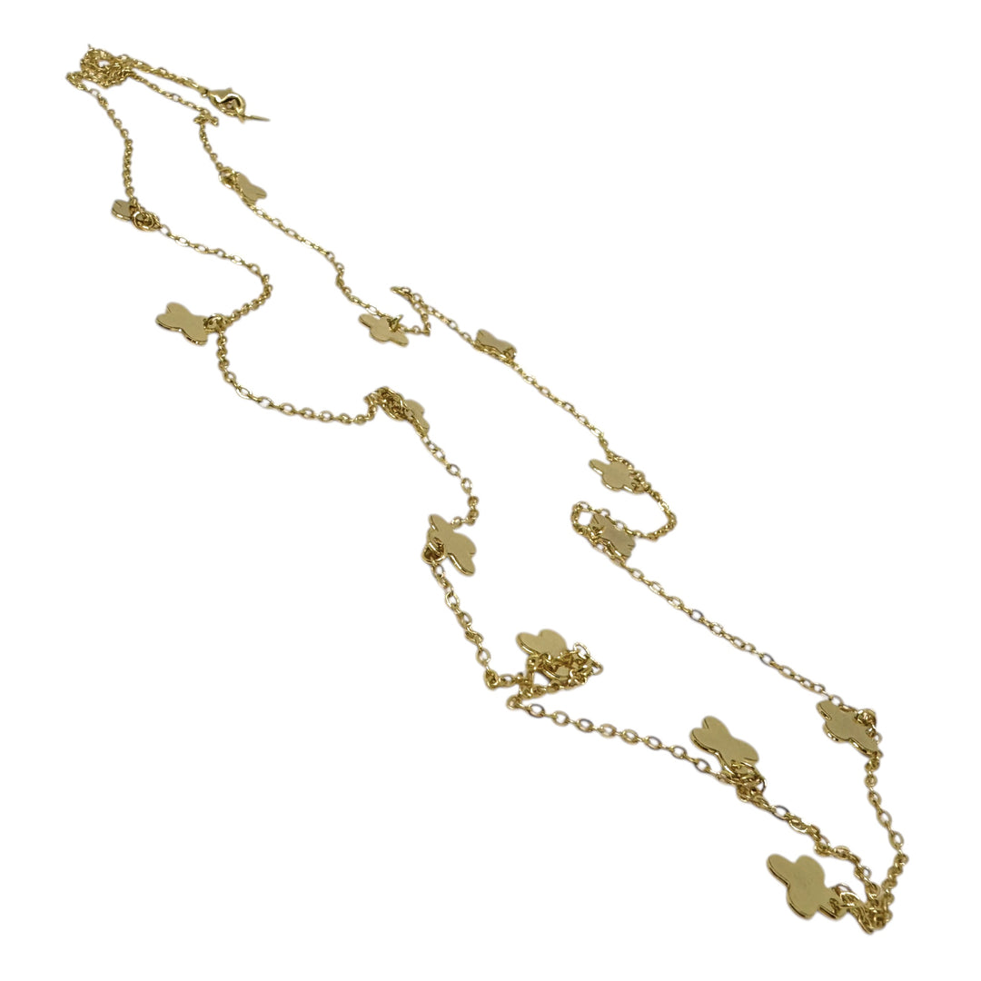 Collar Largo Tréboles Oro