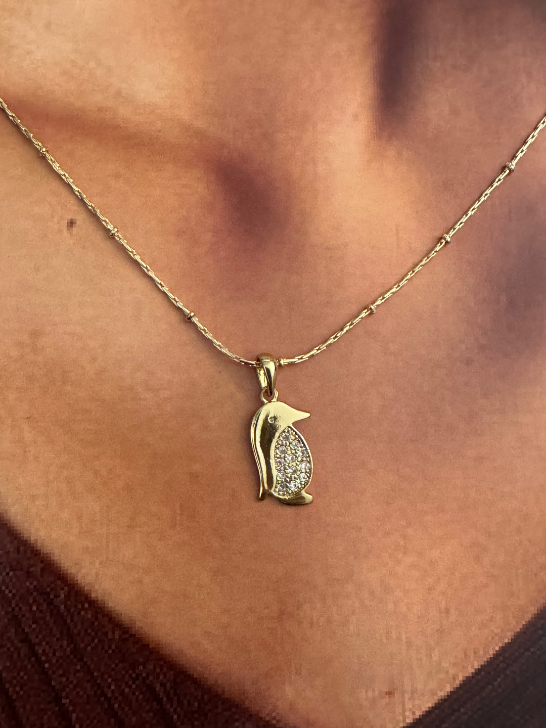 Collar Pingüino Circones Oro