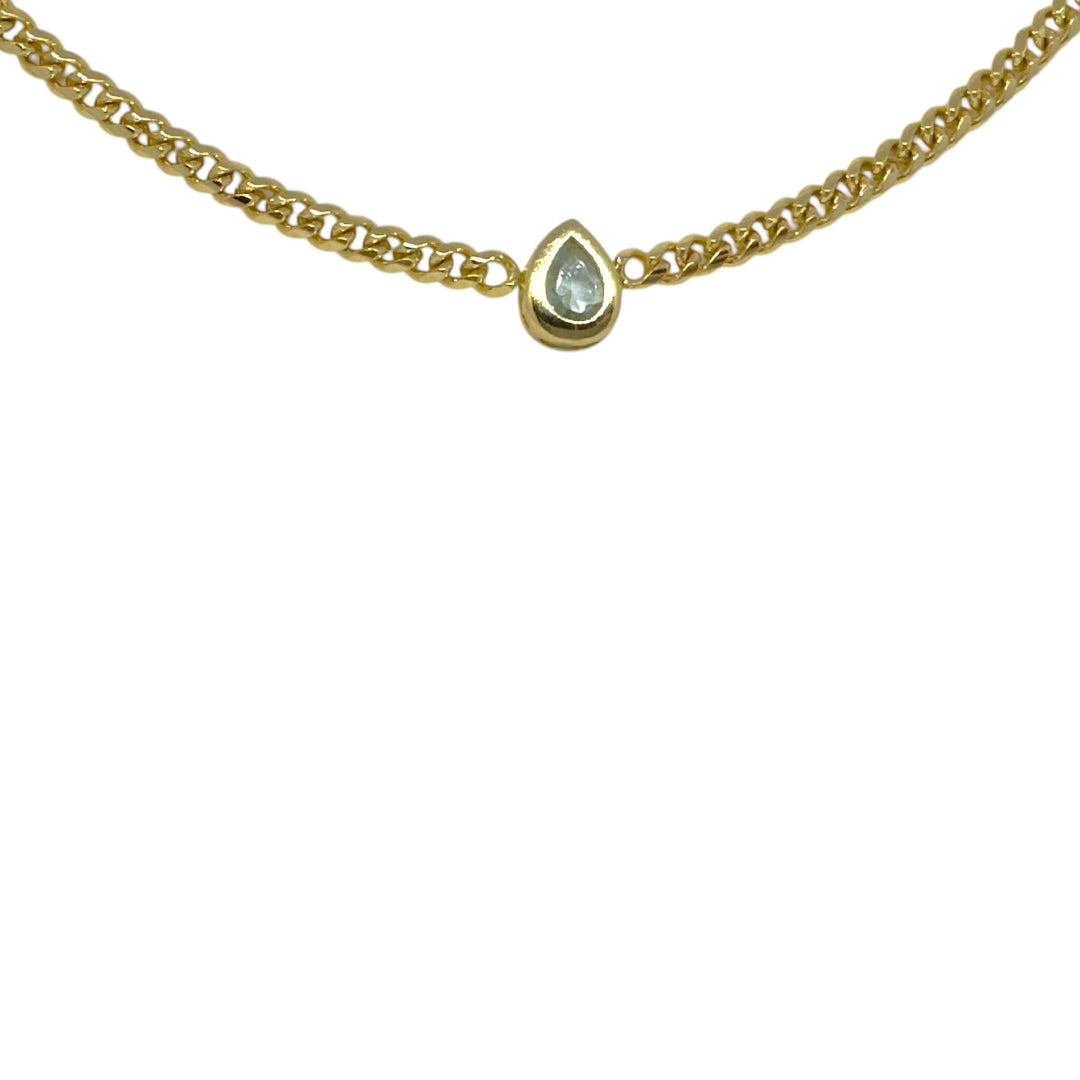 Collar Luz Aguamarina Oro