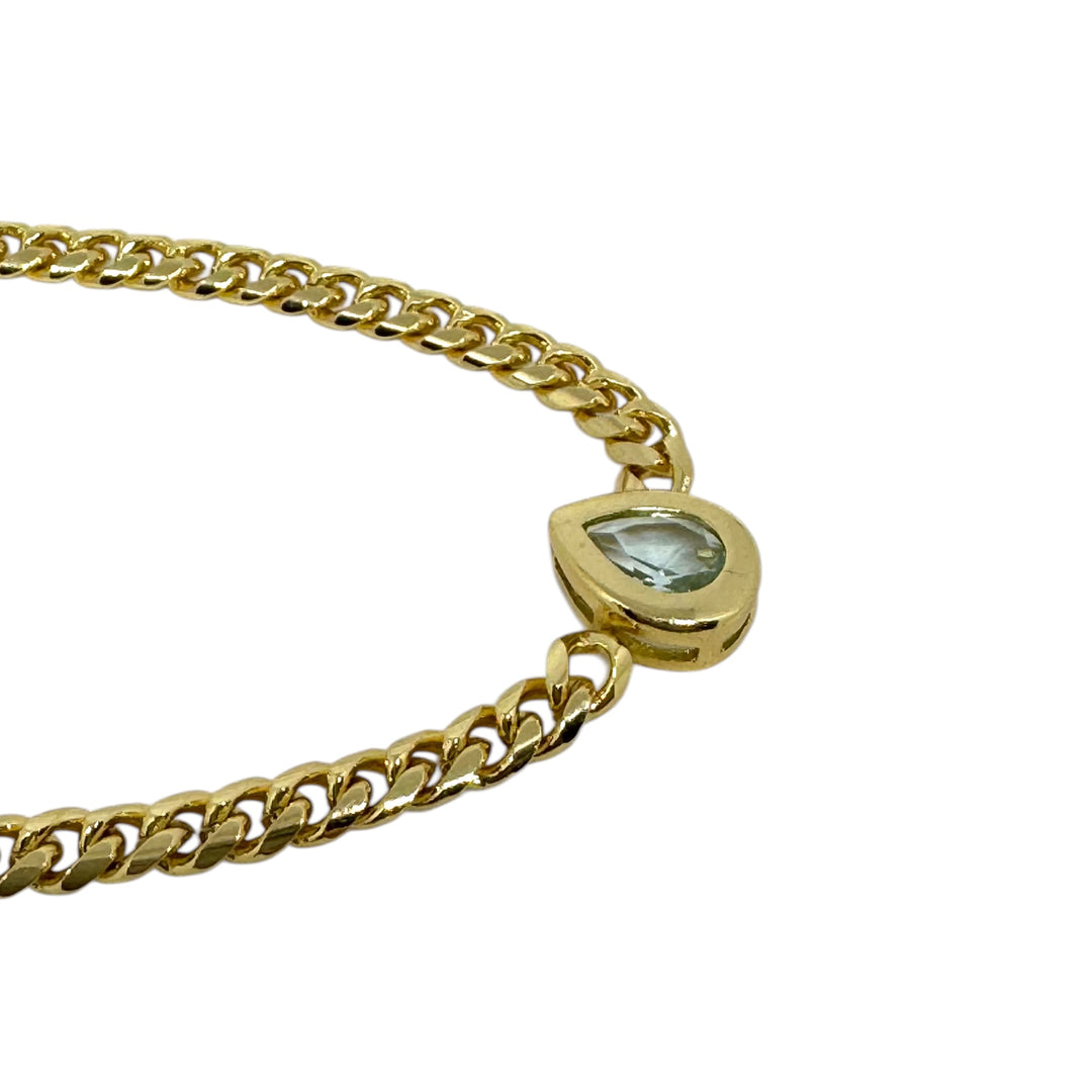 Collar Luz Aguamarina Oro