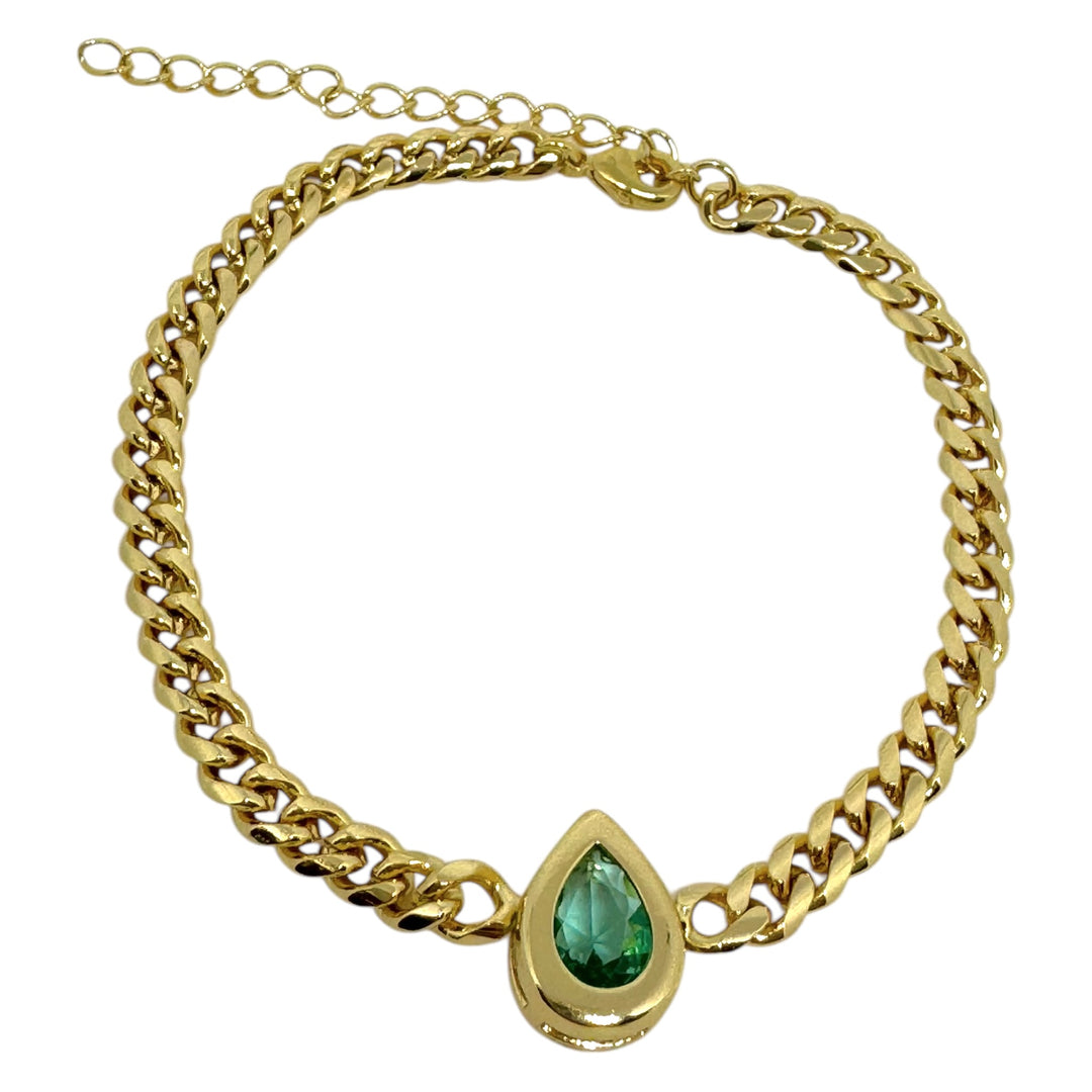 Pulsera Luz Esmeralda Oro