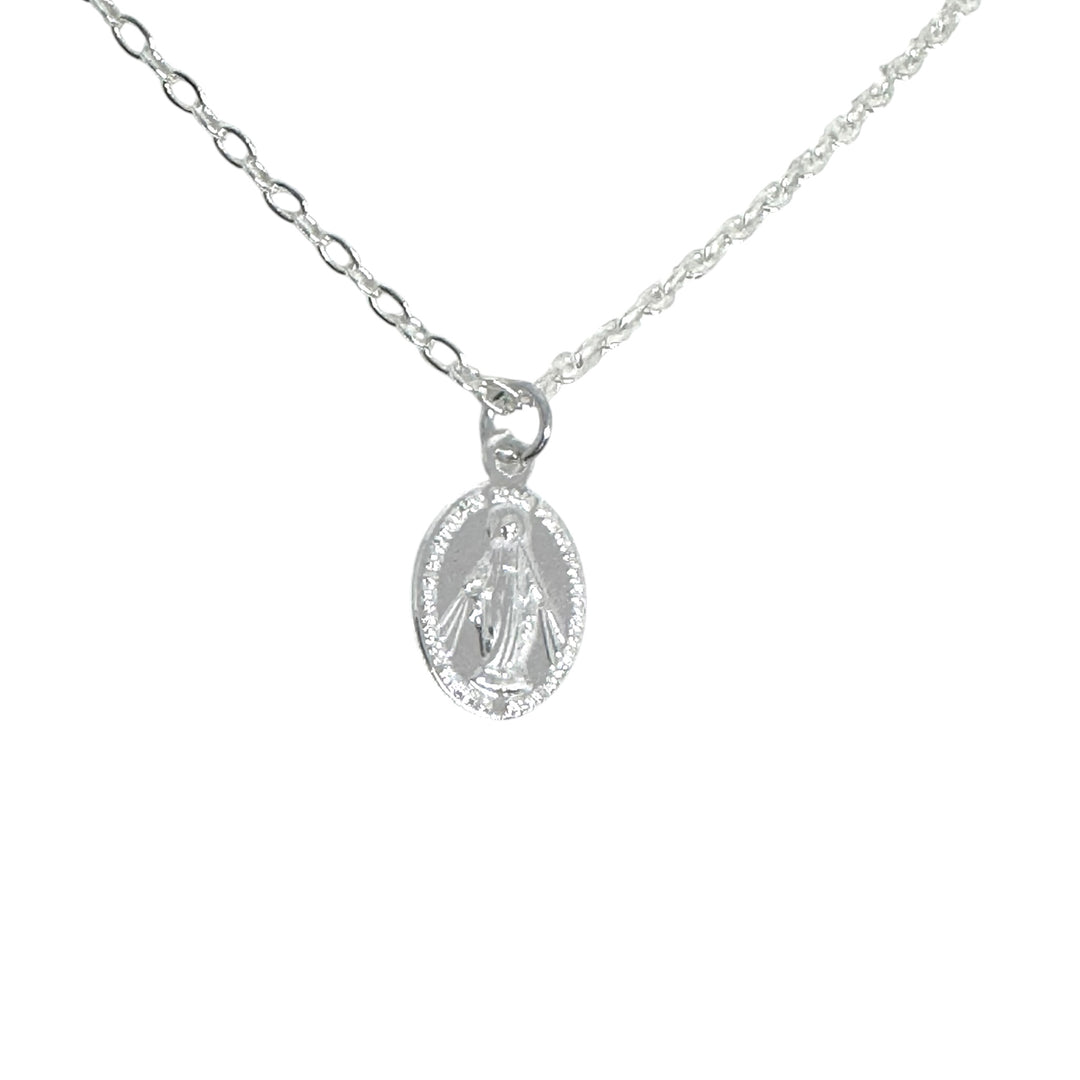 Collar Virgen De Los Rayos Plata