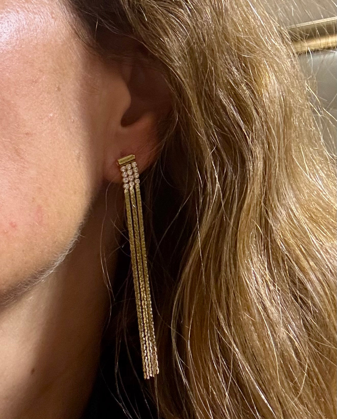 Aros Loreto Cadena Oro