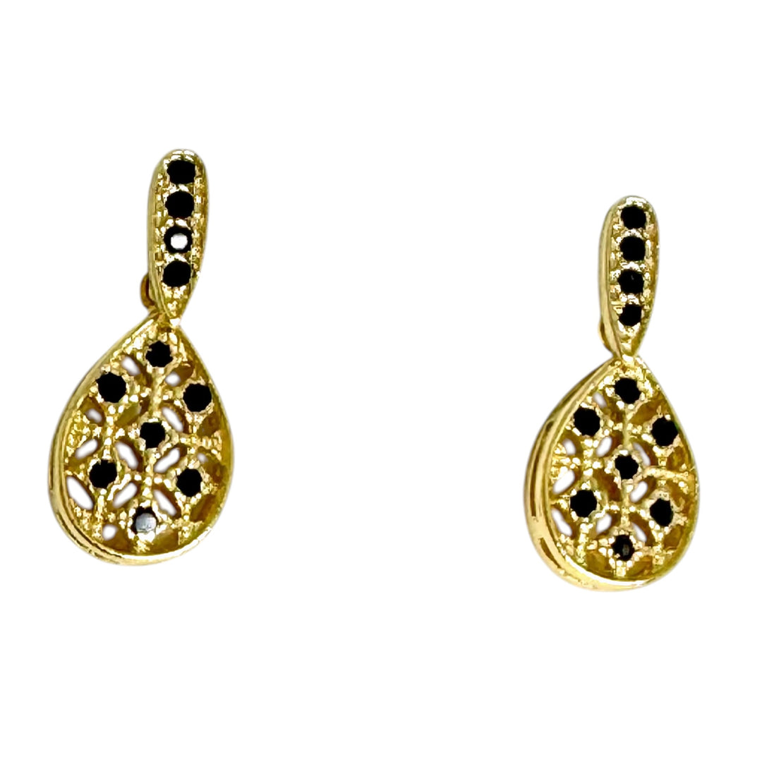 Aros Elisa Black Oro