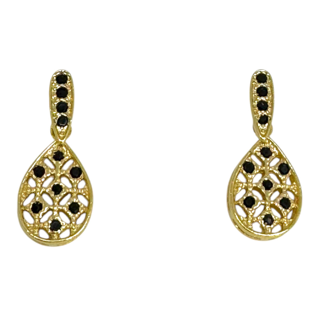 Aros Elisa Black Oro