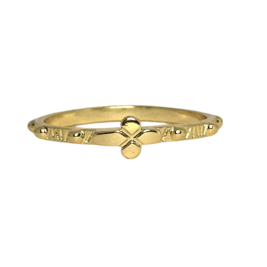 Anillo Denario Liso Oro
