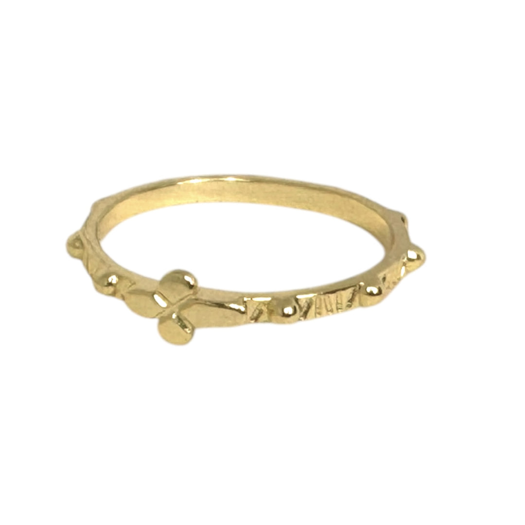 Anillo Denario Liso Oro