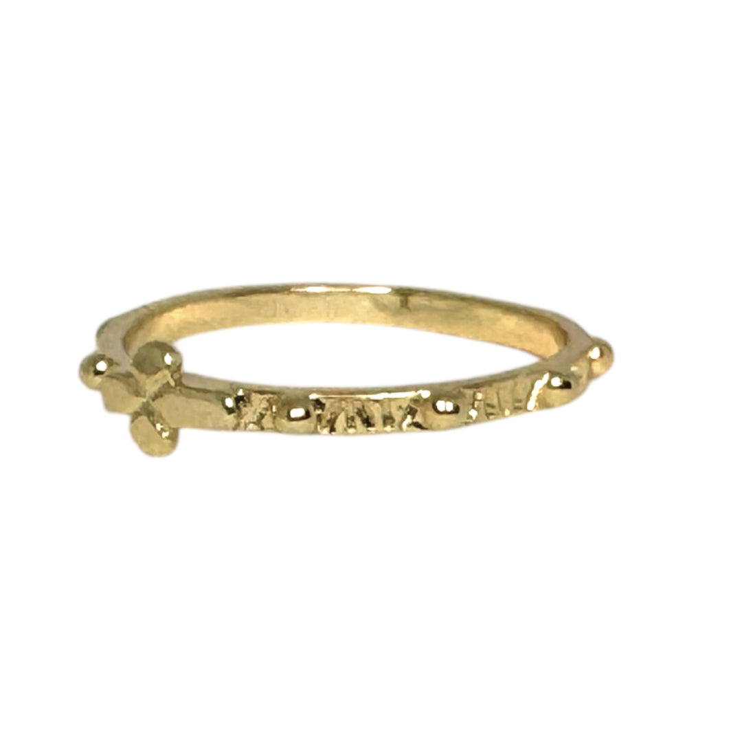 Anillo Denario Liso Oro