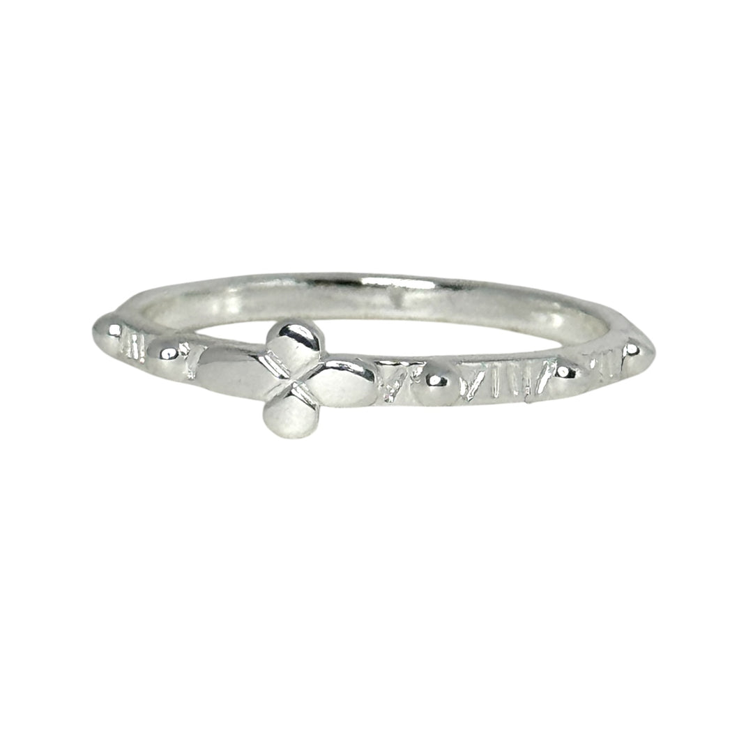 Anillo Denario Liso Plata