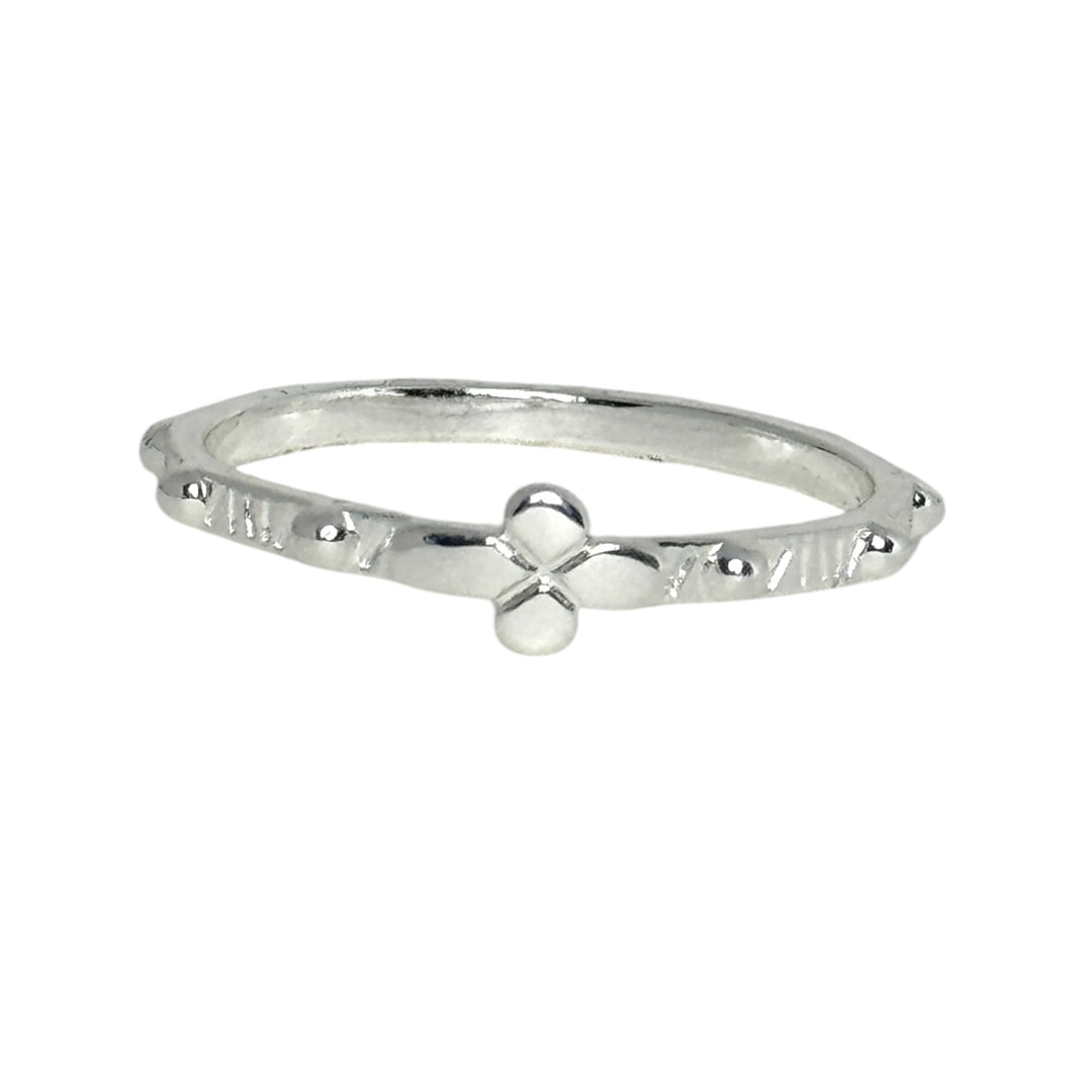 Anillo Denario Liso Plata