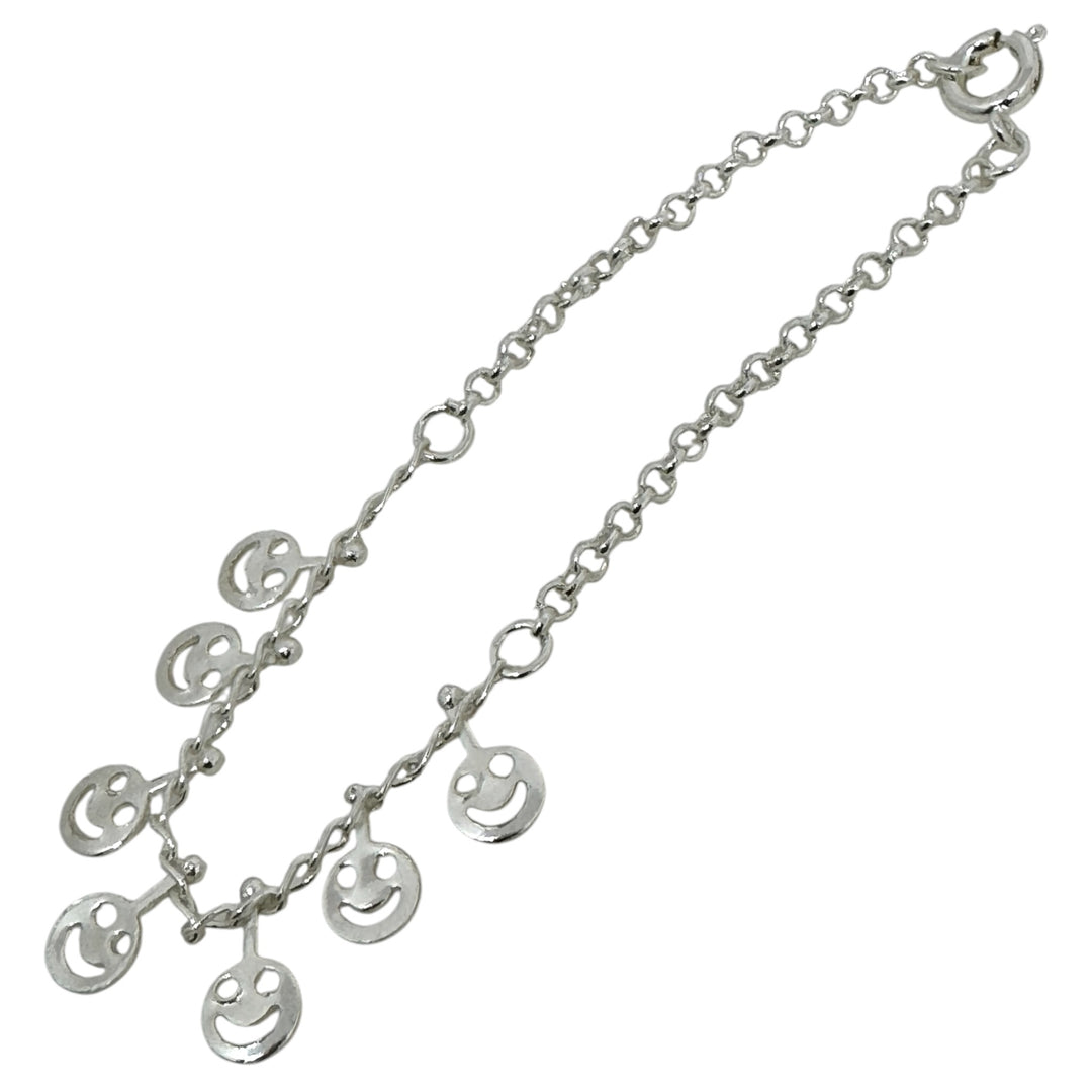 Pulsera Niña Carita Feliz Plata