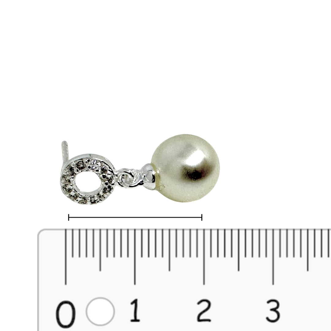 Aros Perlas Circones Plata