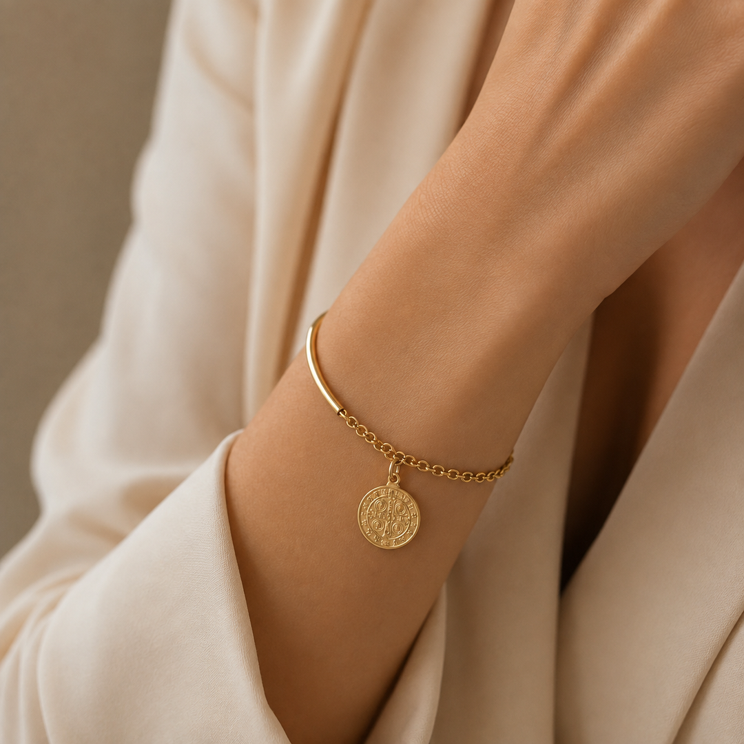 Pulsera Semi-Rígida San Benito Oro