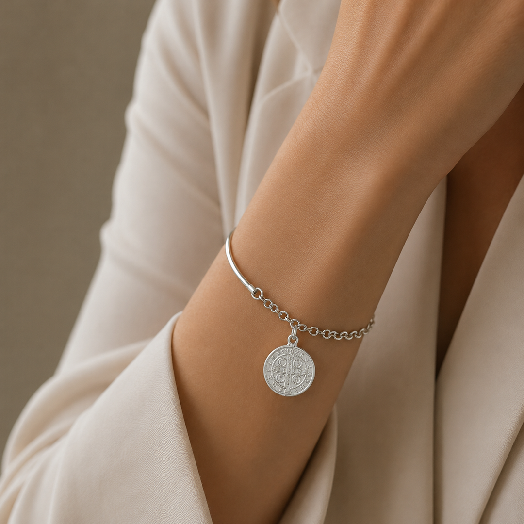 Pulsera Semi-Rígida San Benito Plata