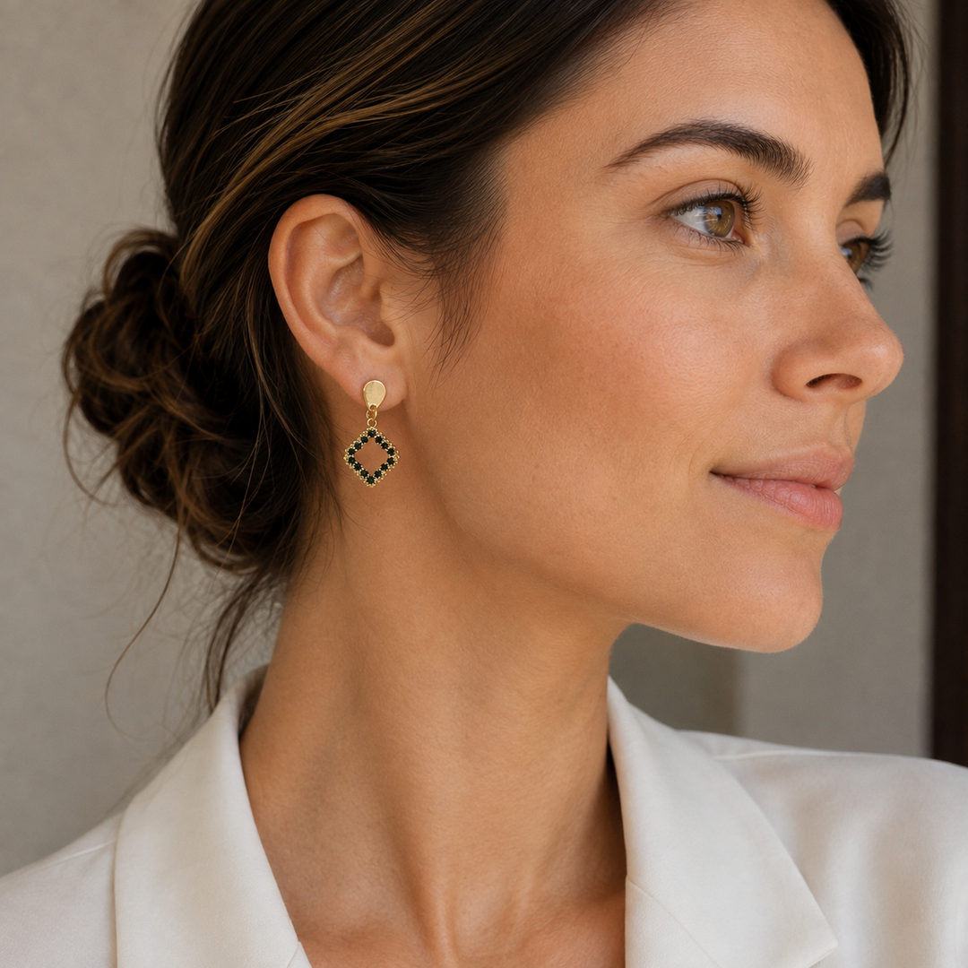 Aros Carmen Black Oro