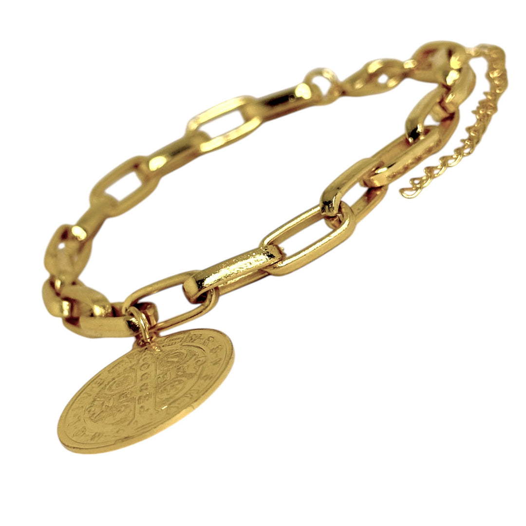 Pulsera San Benito Eslabones Oro