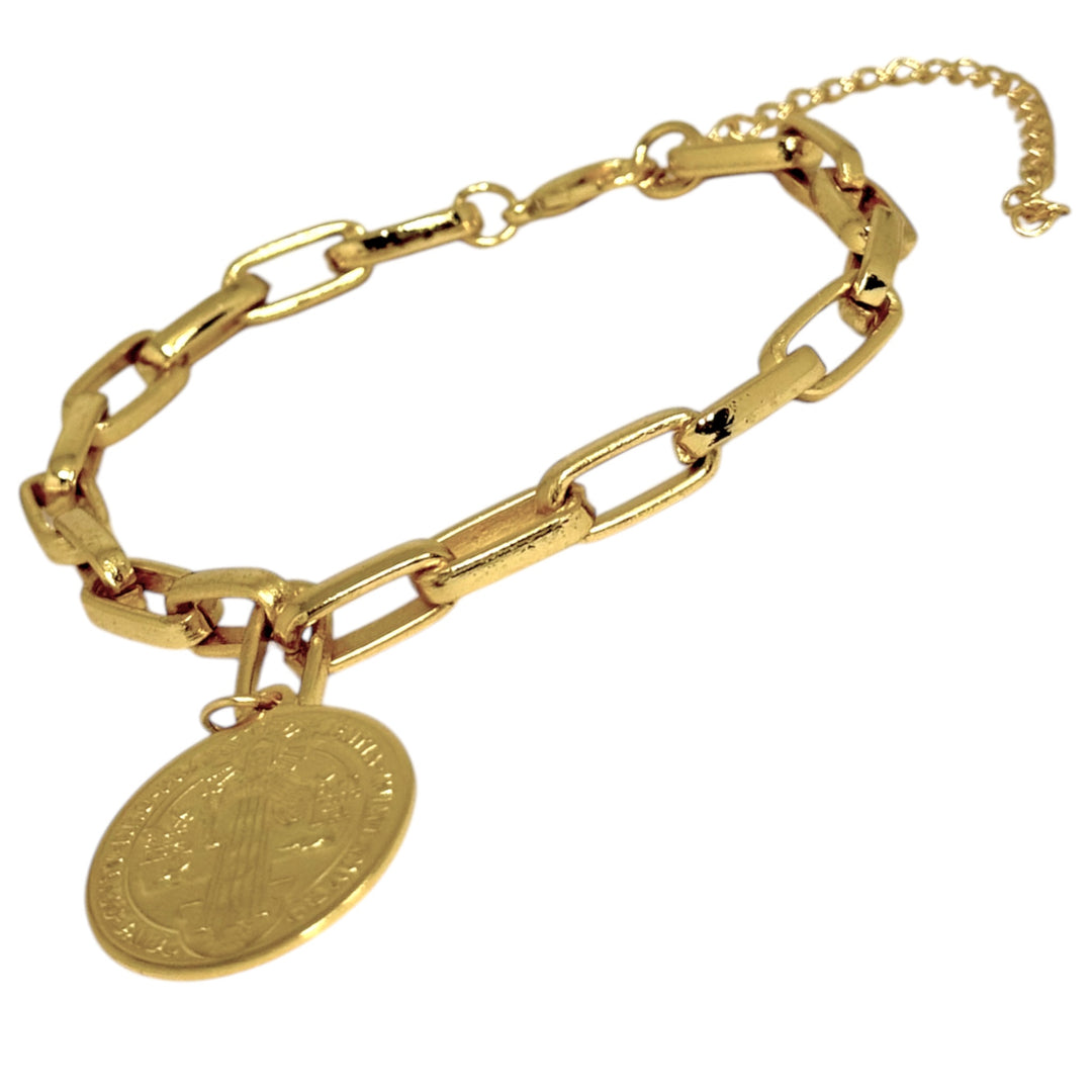 Pulsera San Benito Eslabones Oro