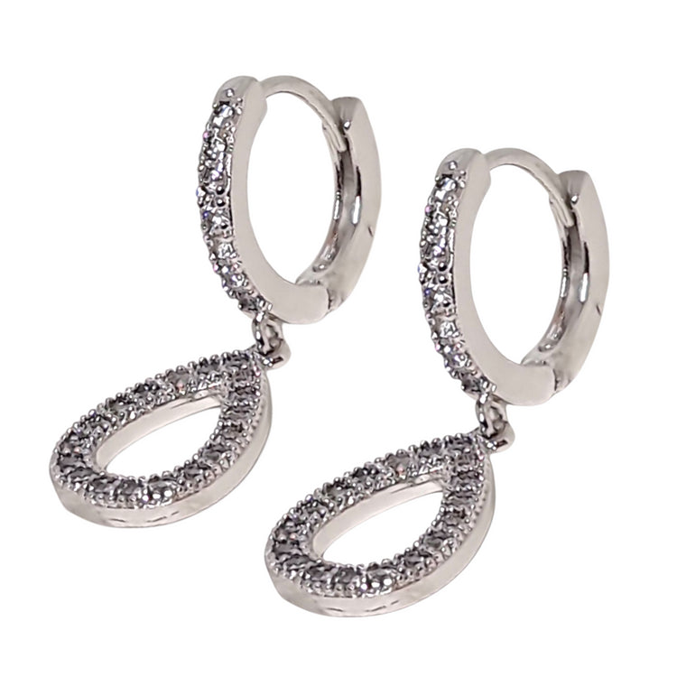 Aros Loreto flor azul plata - aros piedra azul elegantes