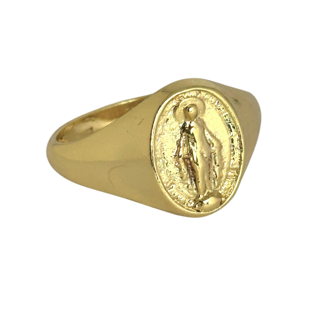 Anillo Sello Virgen de los Rayos Oro