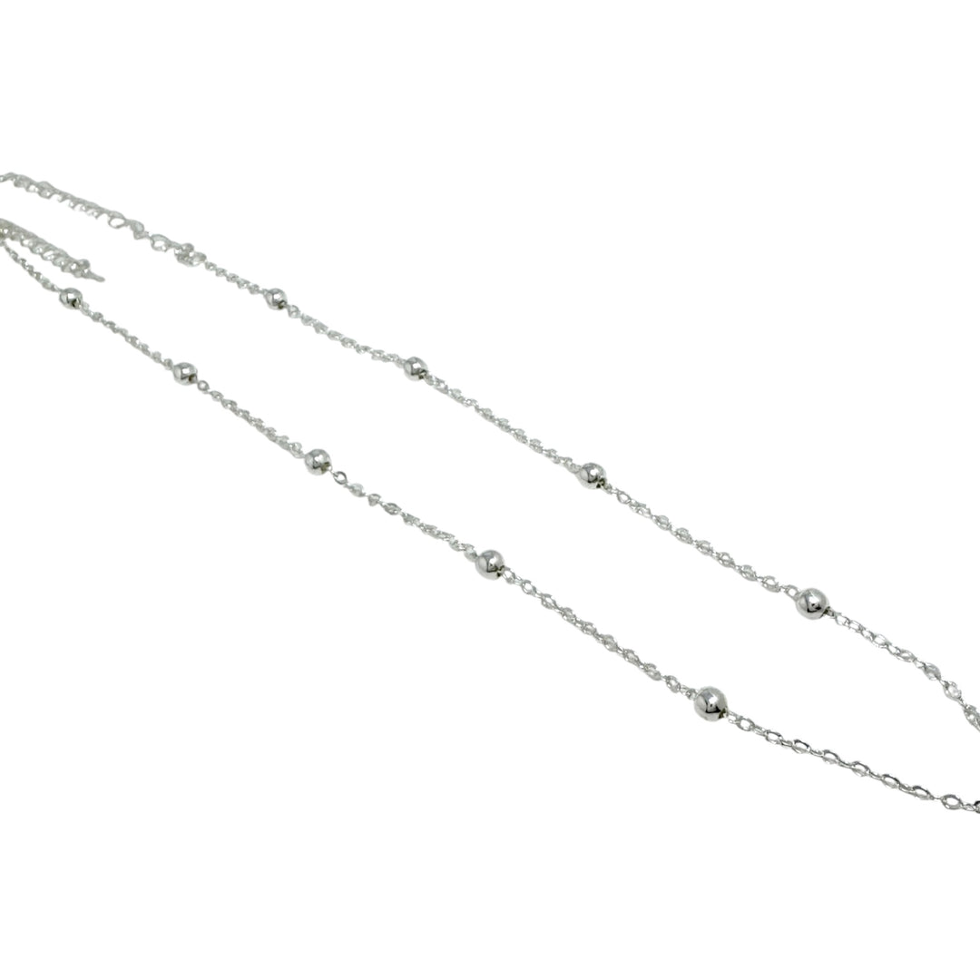 Collar Pelotitas Cadena Plata