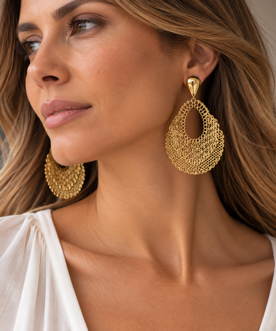 Aros Margarita Oro