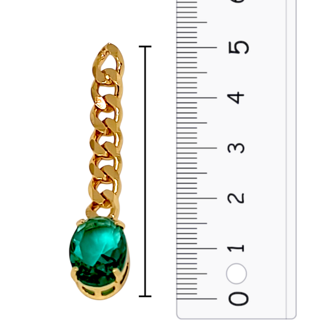Aros Amalia Esmeralda Oro