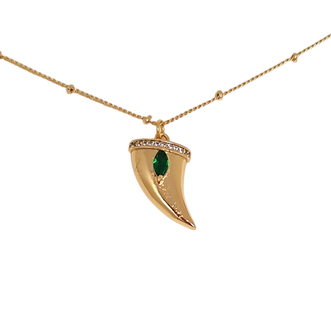 Collar África Esmeralda Oro