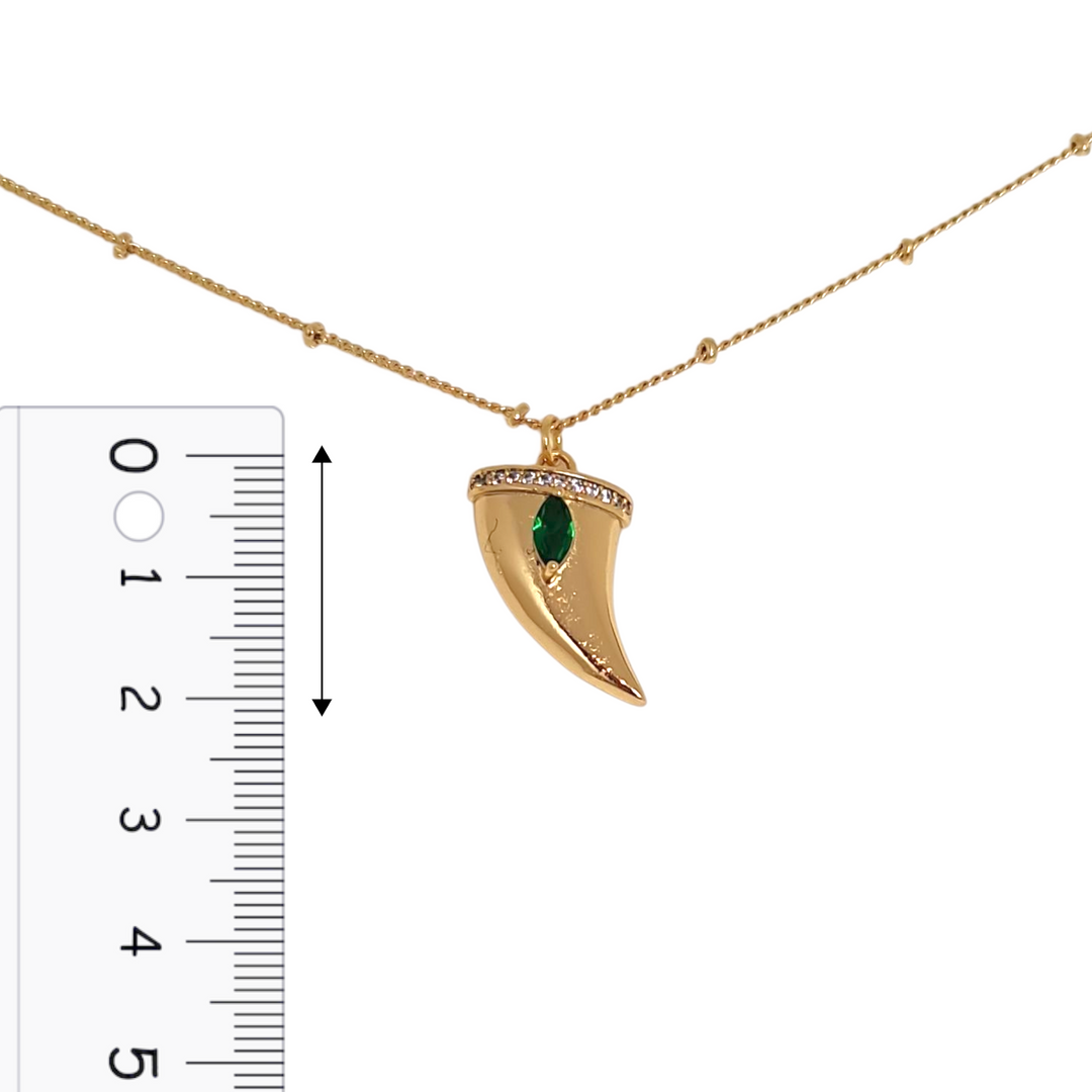 Collar África Esmeralda Oro