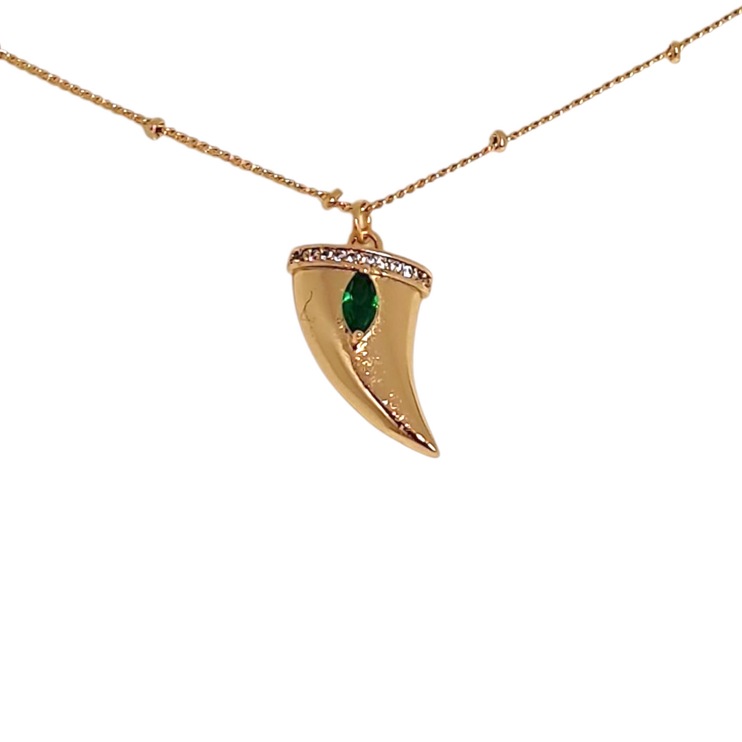 Collar África Esmeralda Oro